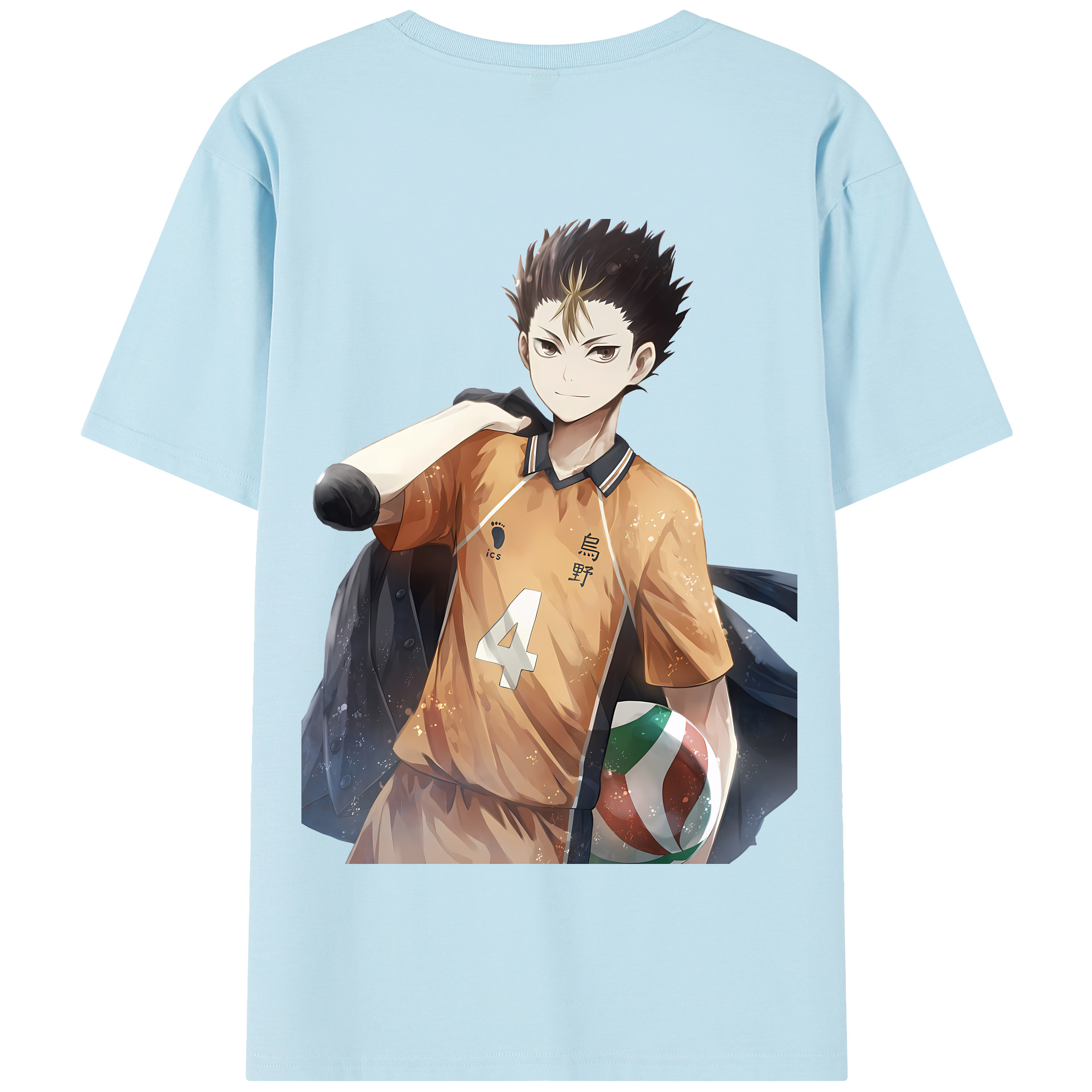 （画像用） ハイキュー!! Haikyu!! 綿100％半袖Tシャツ（背面プリント）